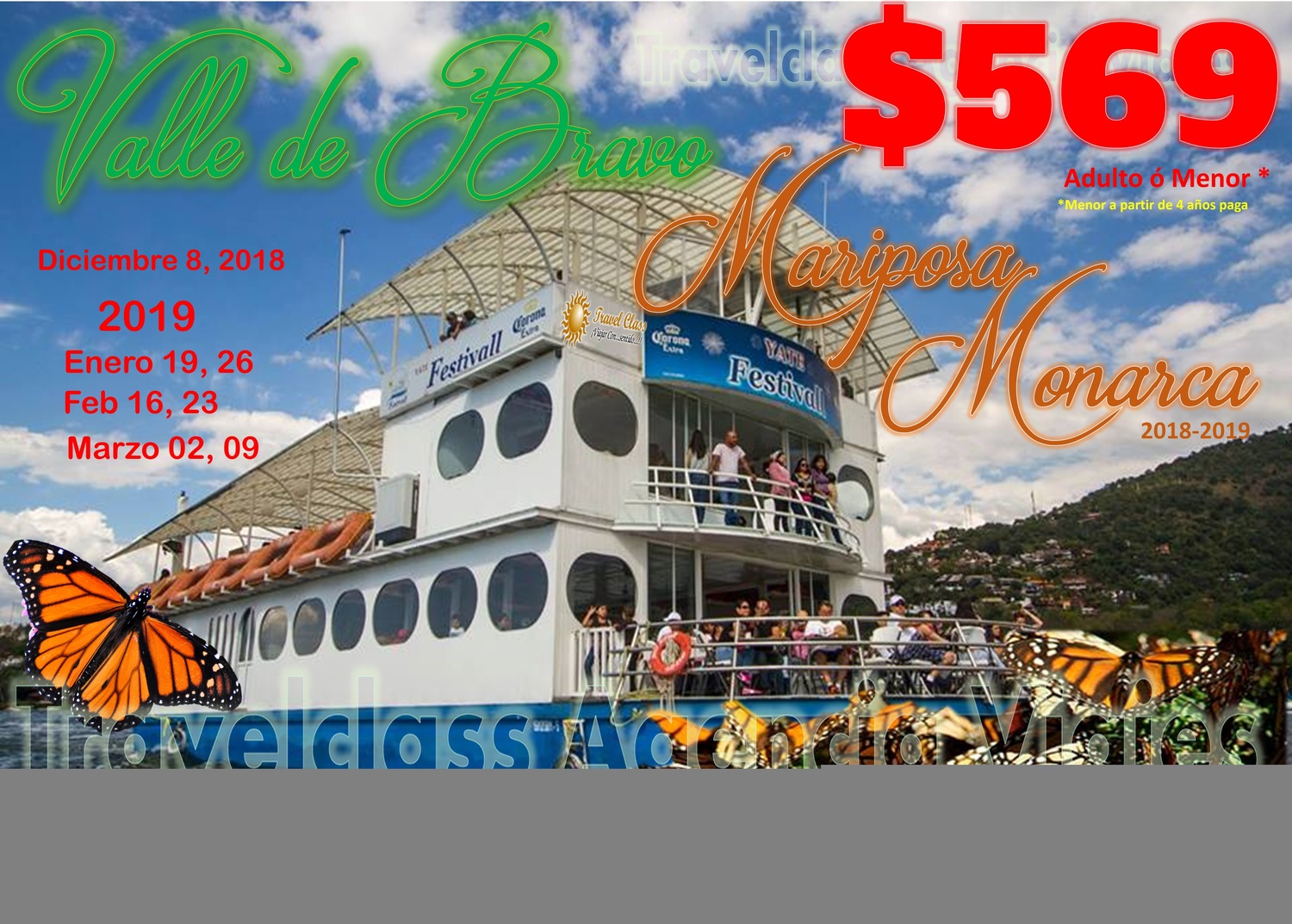 TOUR MARIPOSA MONARCA Y VALLE DE BRAVO 19 ENERO